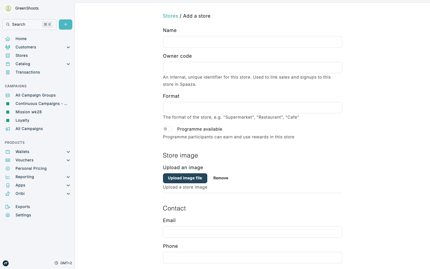 Create and edit stores in Spaaza Console Create and edit stores in Spaaza Console