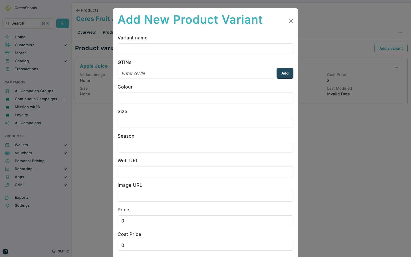 Create and edit variants in Spaaza Console Create and edit variants in Spaaza Console