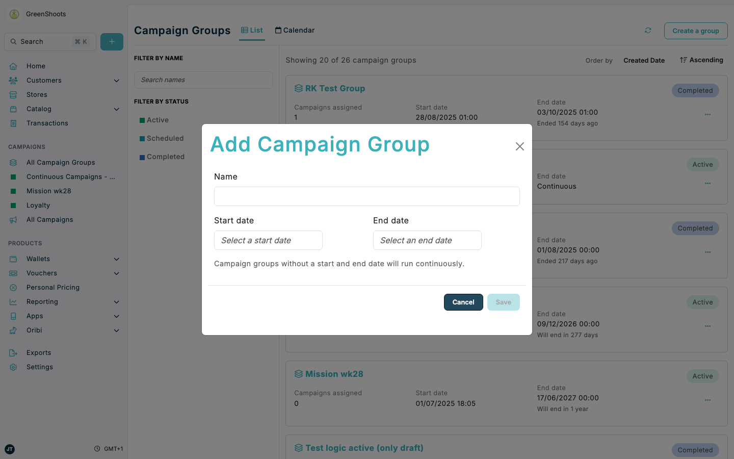 Create a shopper mission campaign group in Spaaza Console Create a shopper mission campaign group in Spaaza Console