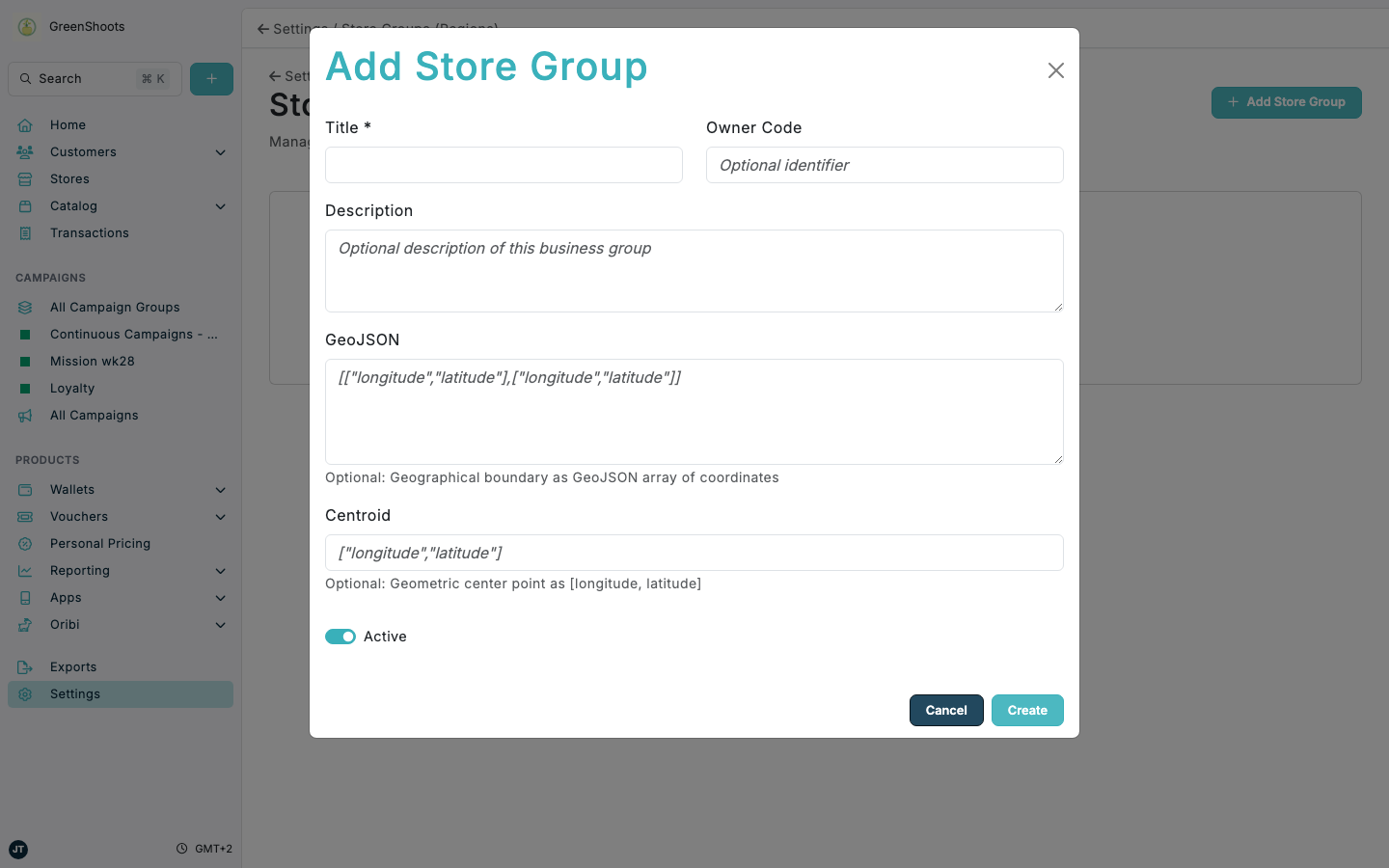 Add Store Group in Spaaza Console Add Store Group in Spaaza Console
