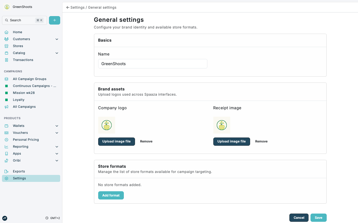 Manage store formats and regions in Spaaza Console Manage store formats and regions in Spaaza Console