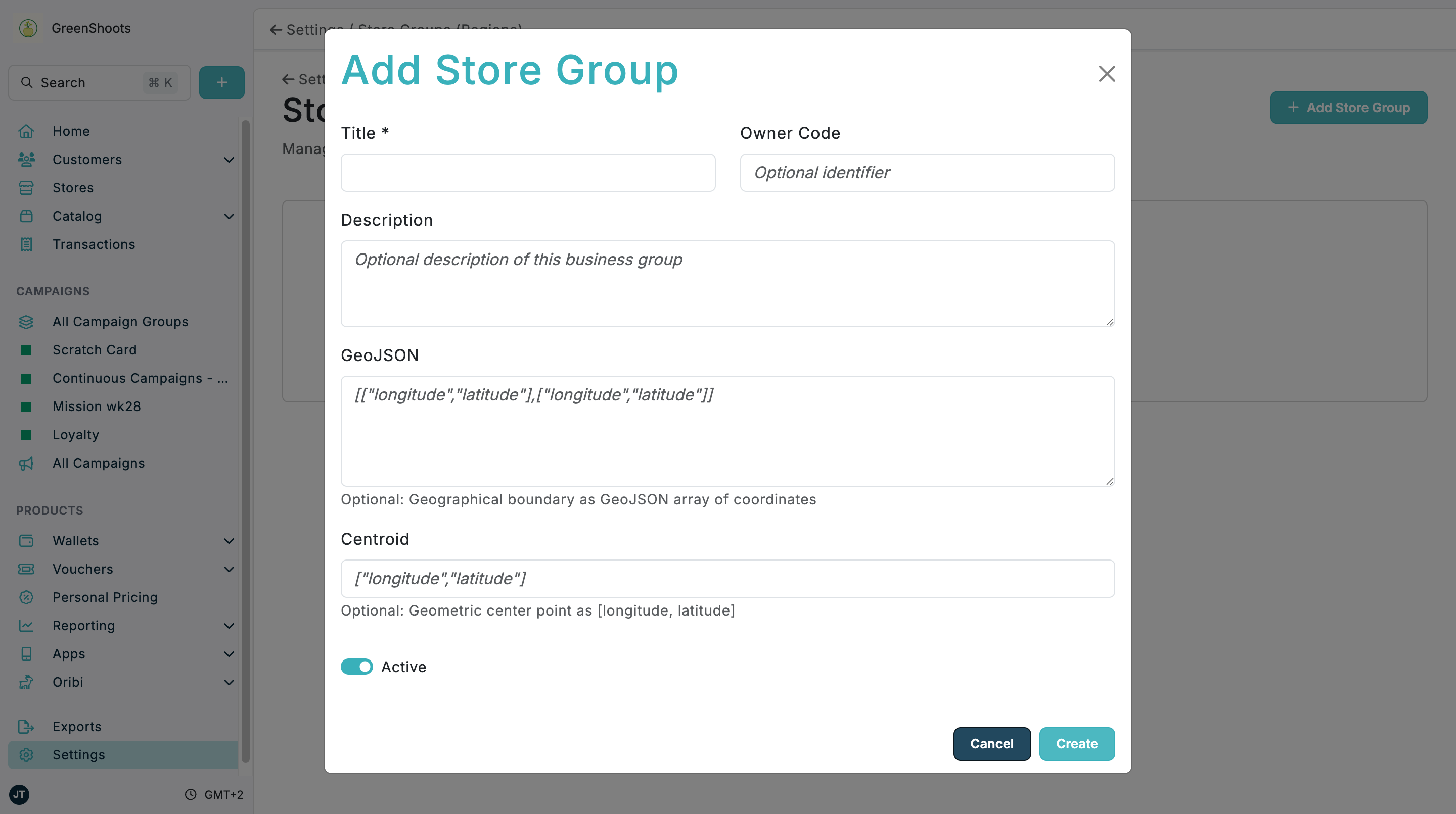 Add Store Group in Spaaza Console Add Store Group in Spaaza Console