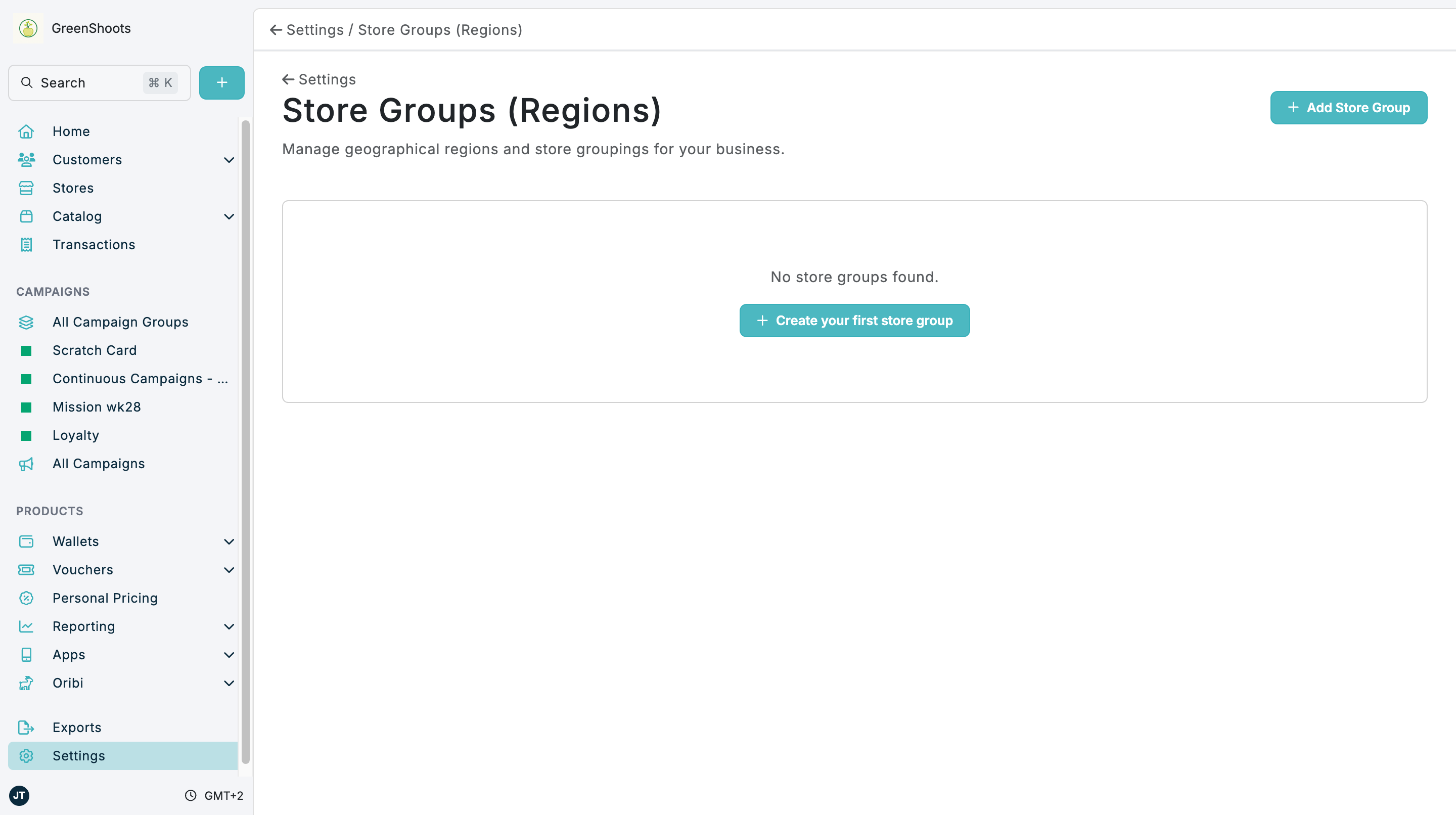 Store groups in Spaaza Console Store groups in Spaaza Console