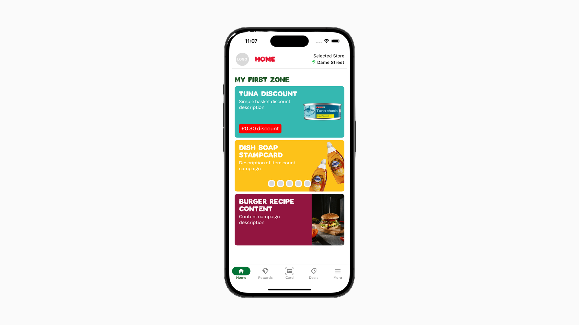 Created app content